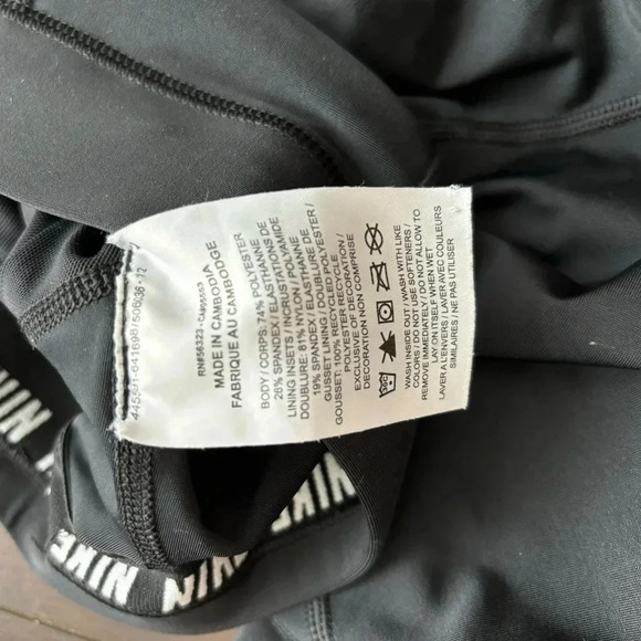 Nike Running Tights Leggings Women Black Size Small Athletic Workout - Picture 9 of 11